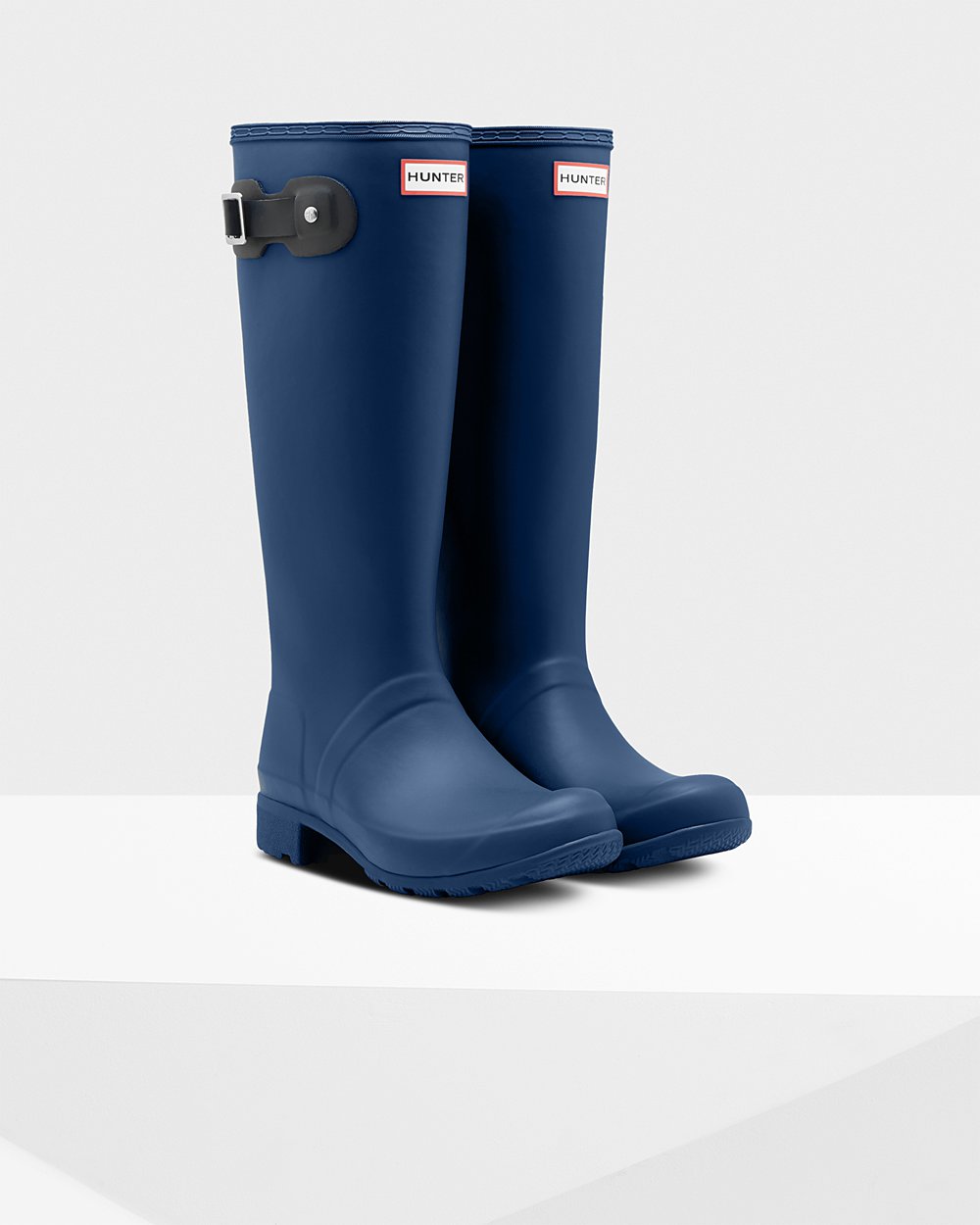 Women Hunter Original Tour Foldable | Tall Rain Boots Navy | NZ-73549-LAWU